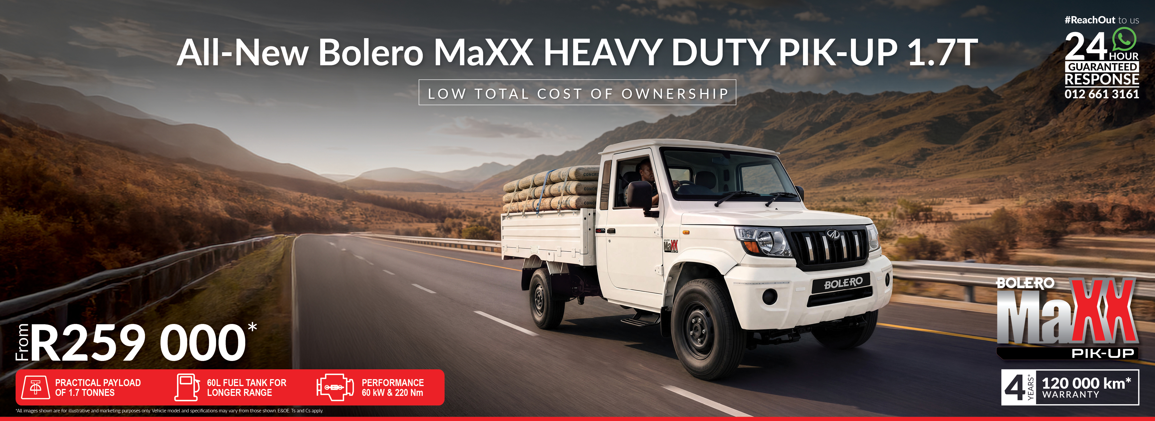 All-new Mahindra Bolero MaXX MaXX Heavy Duty 1.7T Pik-Up offer