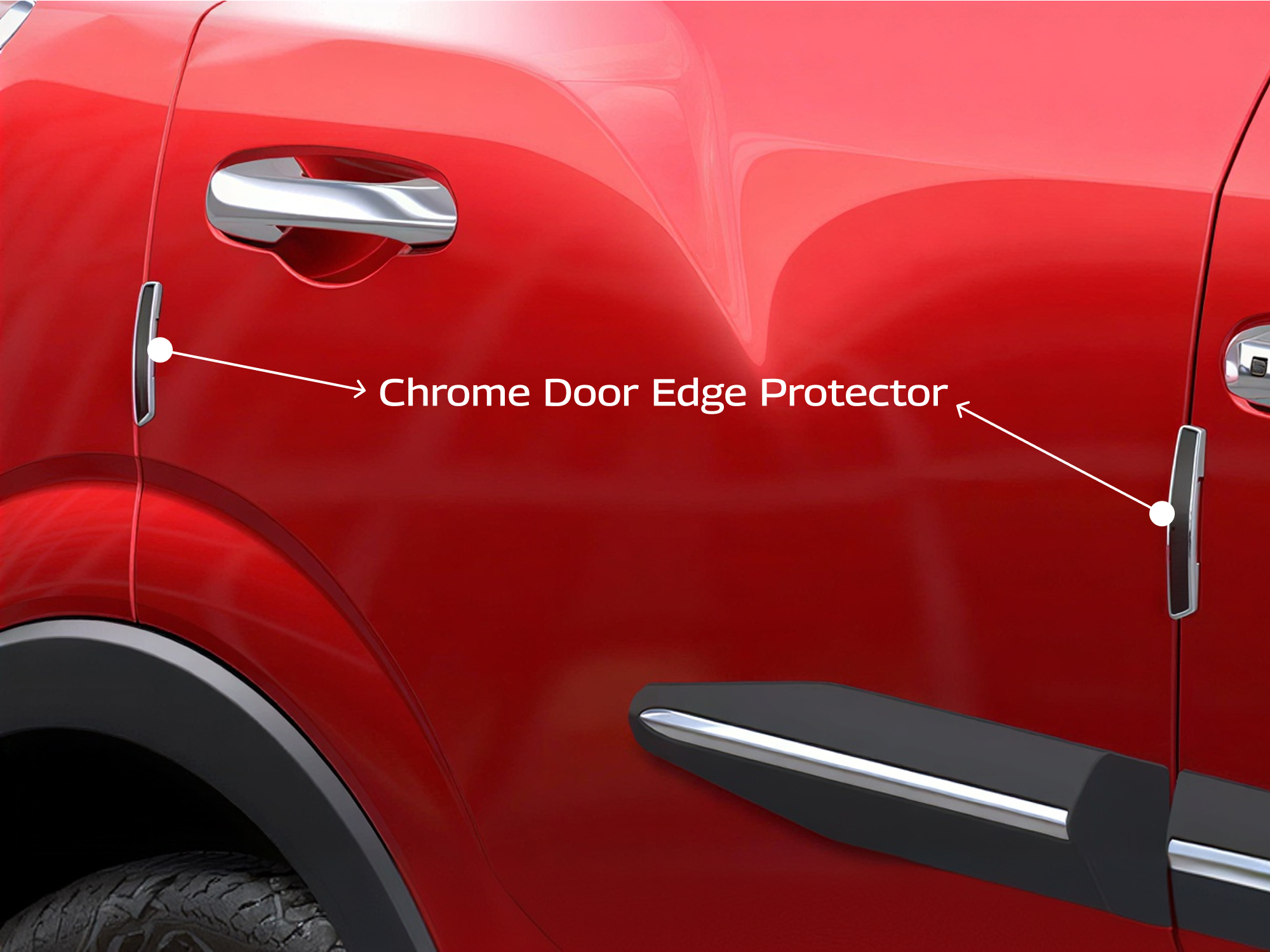 XUV 3XO Chrome Door Edge Protector Set