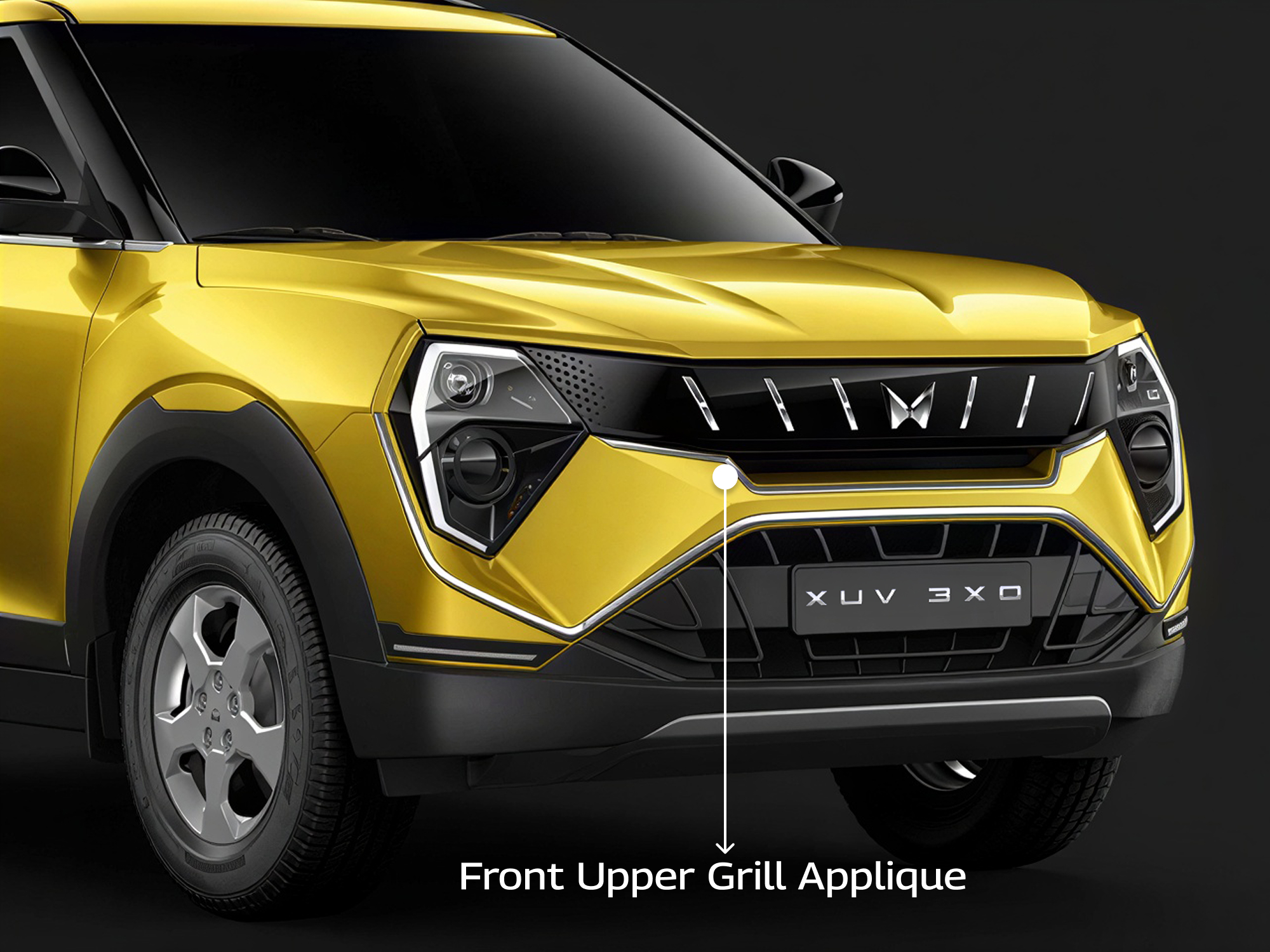 XUV 3XO Front Upper Chrome Applique